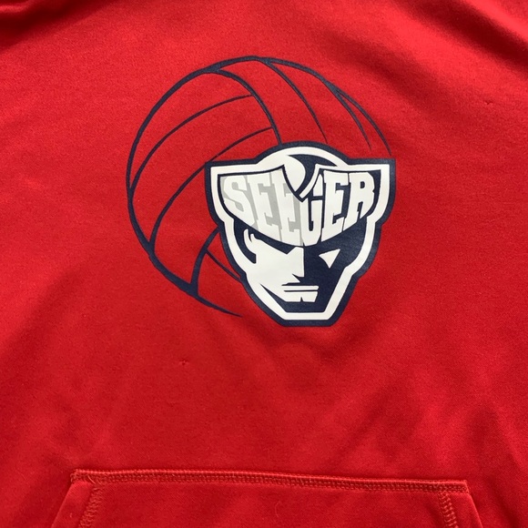 Red Women's Sweatshirt - Picture 2 of 7